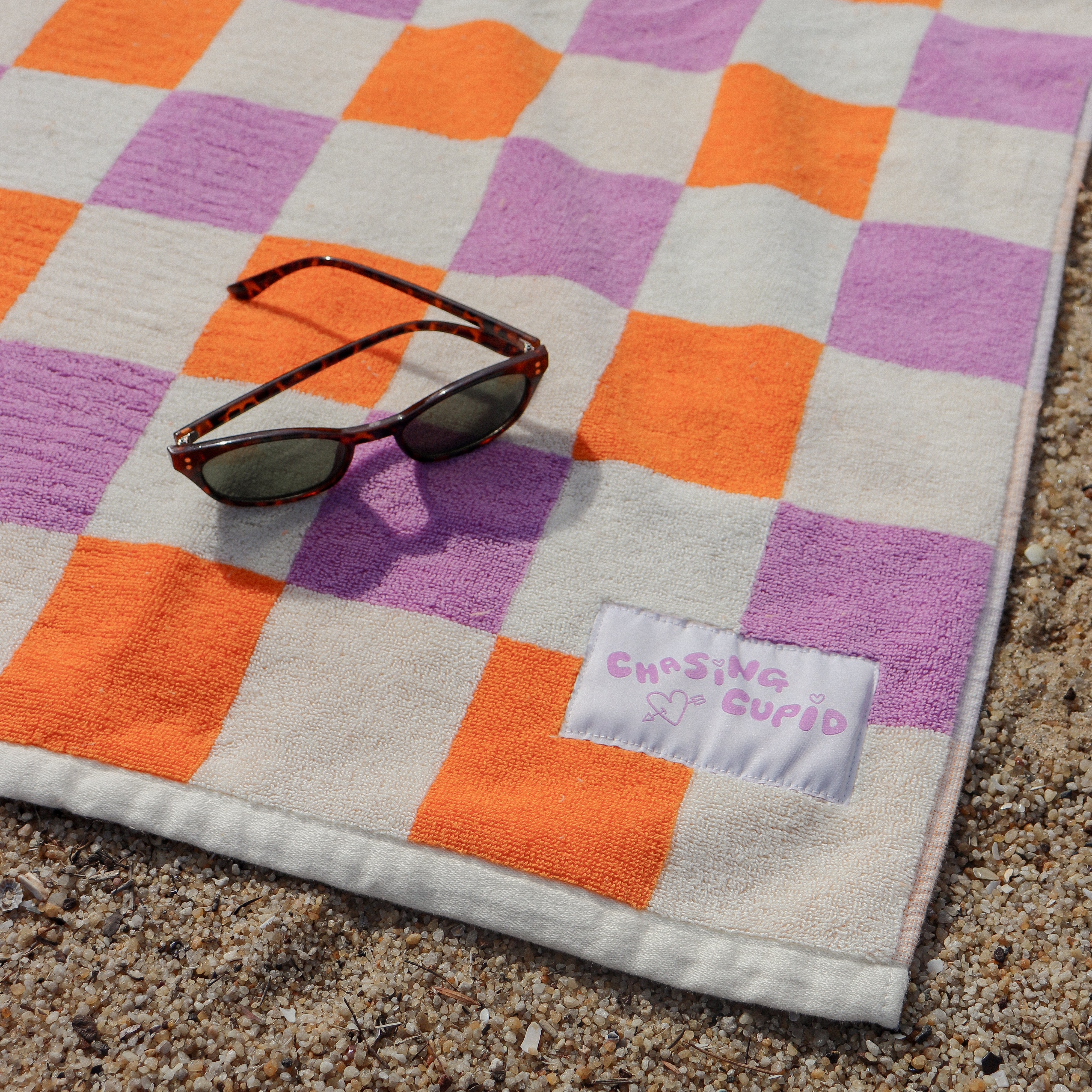 Sunrise Check Beach Towel