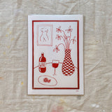 Glass of Red Print
