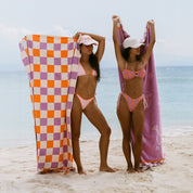 Sunrise Check Beach Towel